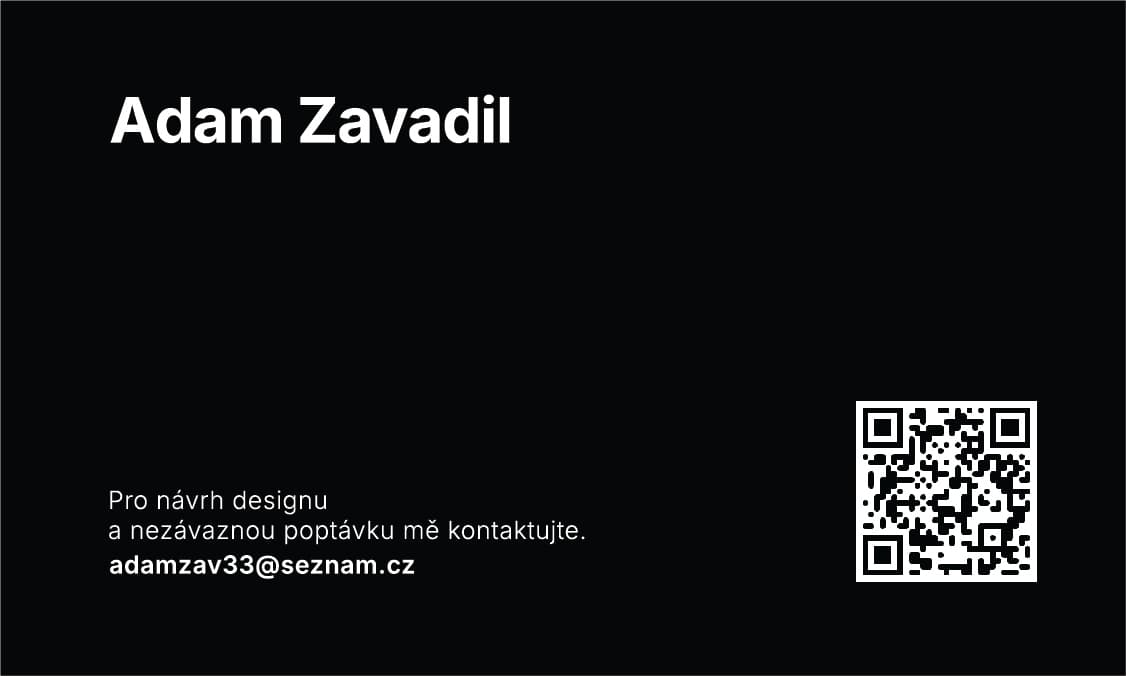Business card - back side (contact and QR code)